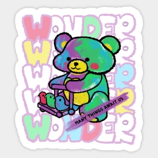 Bear Wonder funny Sticker